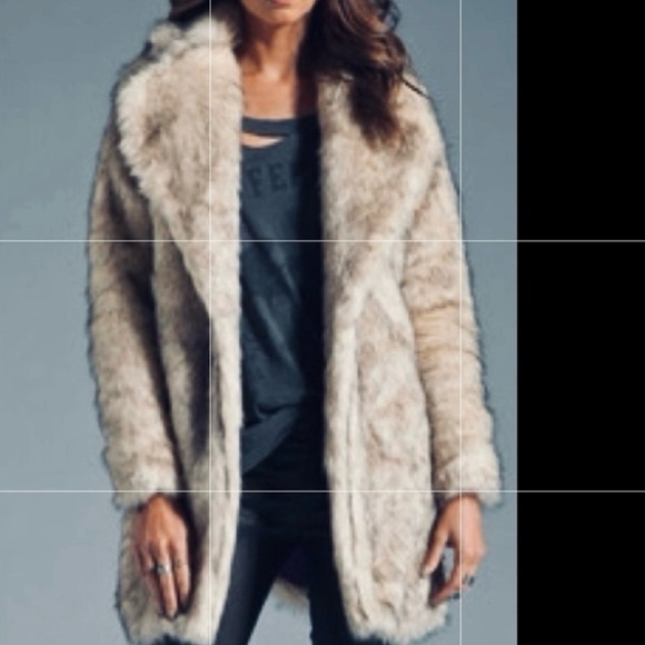 US fur fashion Jackets & Blazers - Fox Fur Belted Coat Golden Small